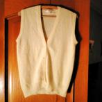 Fijn gebreide gele trui in angora,zonder mouwen,maat:40., Taille 38/40 (M), Angora, Comme neuf, Jaune