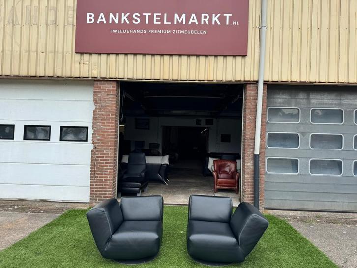 Leolux Rising Dunes fauteuils zwart design relax stoelen, Maison & Meubles, Fauteuils, Comme neuf, Bois, Cuir, Métal, Tissus, Enlèvement ou Envoi