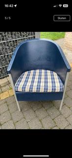 4 Blauwe curver kuipstoelen, Tuin en Terras, Ophalen, Gebruikt