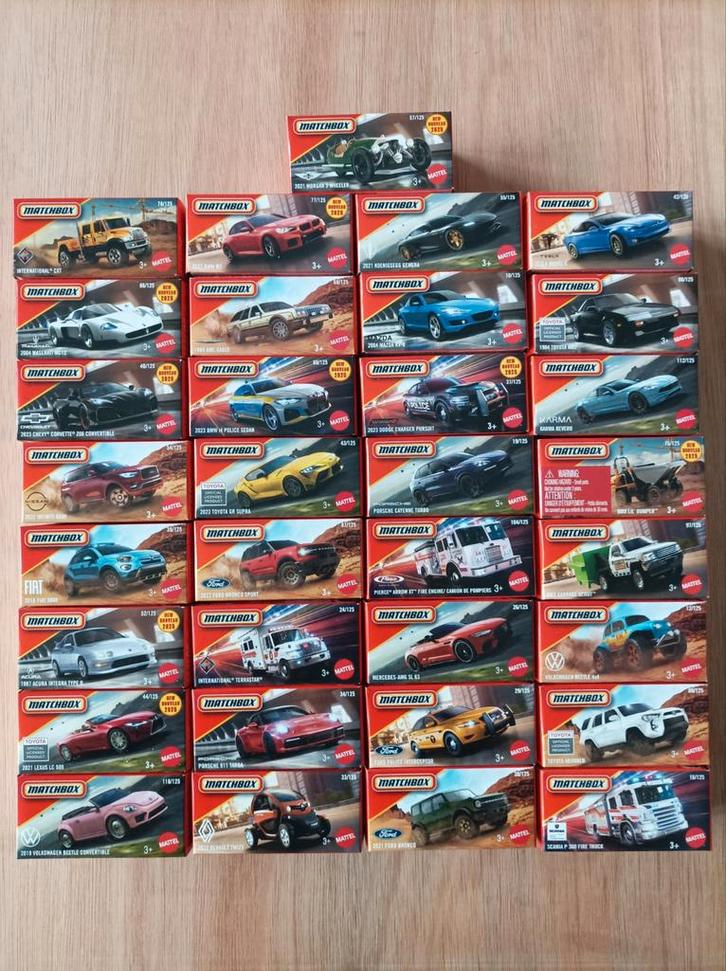 Matchbox power grabs uit lijst 2025 , ruilen of kopen, Hobby en Vrije tijd, Modelauto's | Overige schalen, Ophalen of Verzenden