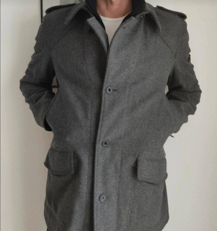 Strellson Wool coat jacket parka grey size L 52, Kleding | Heren, Jassen | Winter, Ophalen of Verzenden
