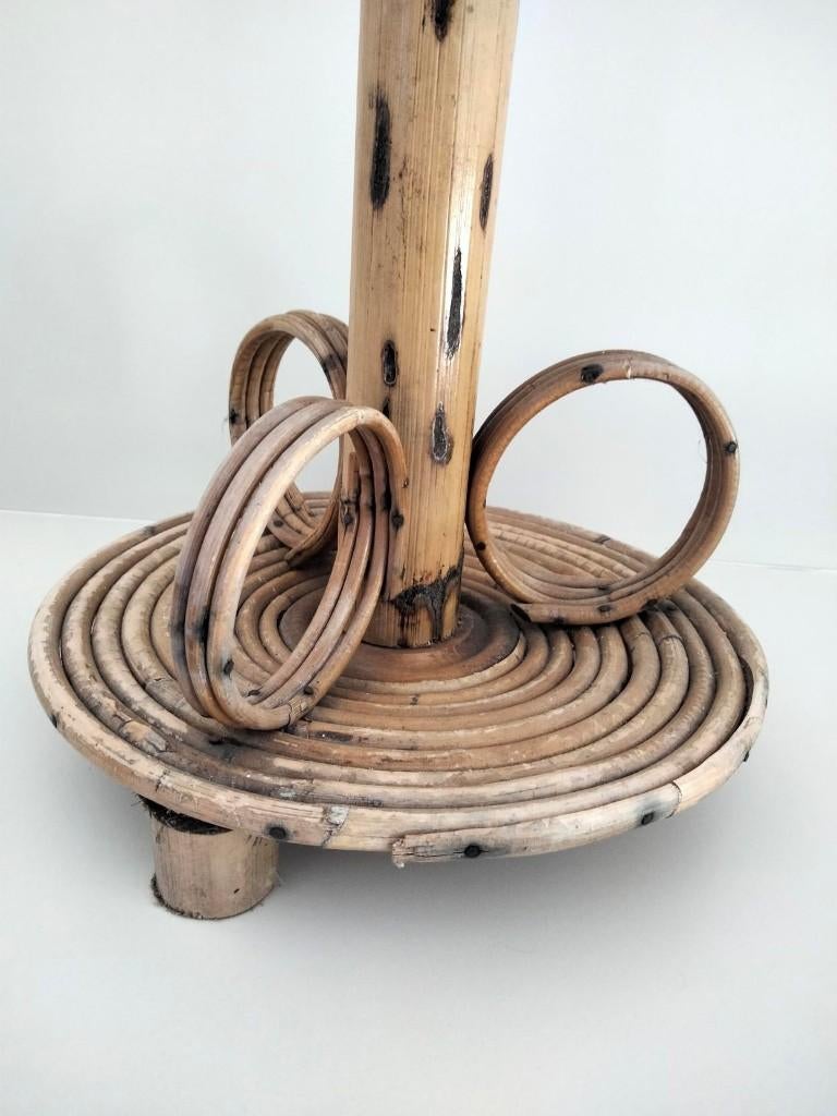 bijzonder vintage bamboe planttafeltje bijzettafeltje Boho, Collections, Rétro, Maison et Meubles, Enlèvement ou Envoi