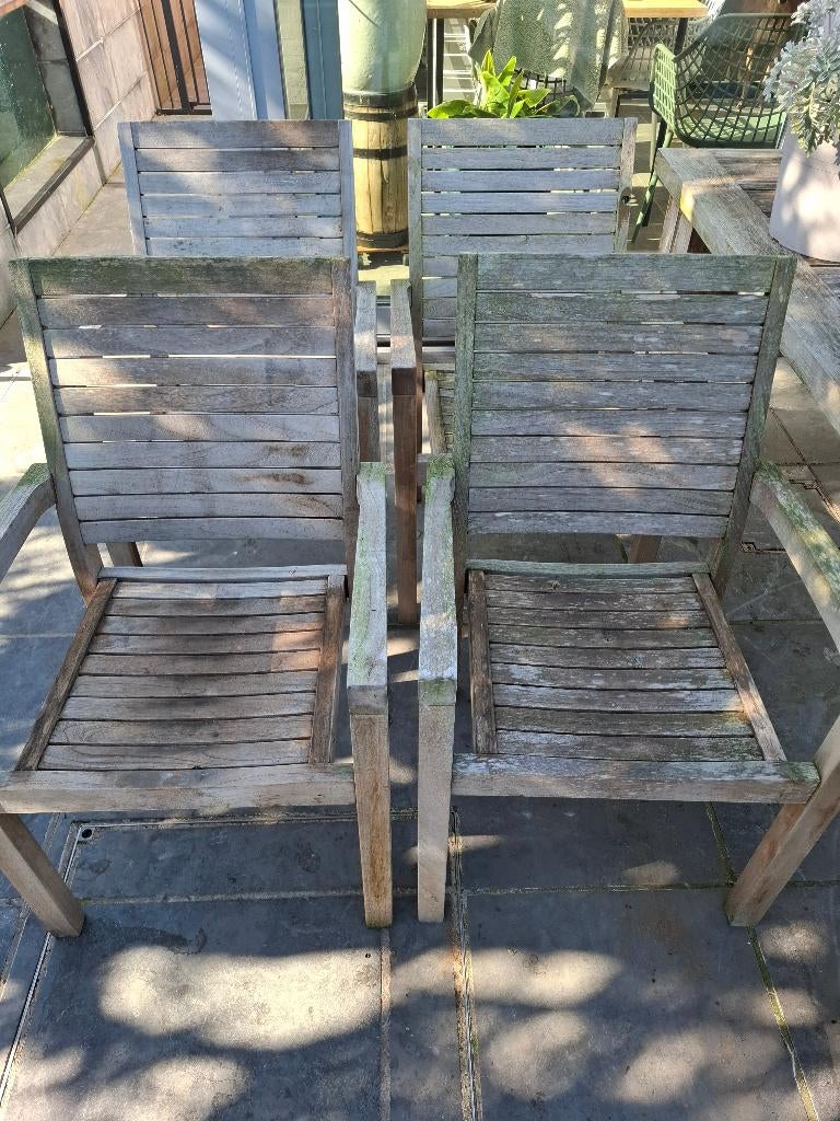 chaises de jardin, Enlèvement, Utilisé, Bois, Empilable