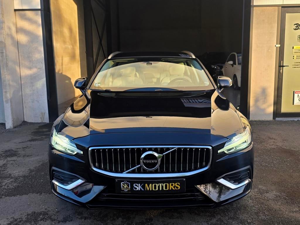 V60 D4 Inscription 190PK Autom Leder Camera Carplay Garantie, Auto's, 4 cilinders, 1969 cc, Beige, Leder