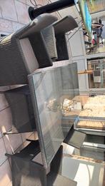 Tafel en 6 stoelen, ook bijhorende salontafel., Jardin & Terrasse, Serres, Enlèvement ou Envoi, Comme neuf