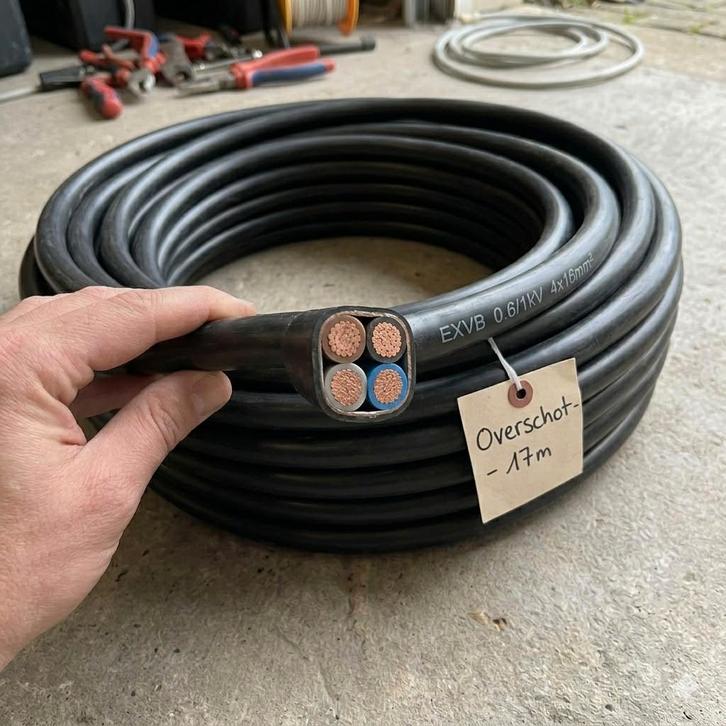 EXVB Grondkabel 4x16mm² - 17 Meter, Bricolage & Construction, Électricité & Câbles, Comme neuf, Câble ou Fil électrique, Enlèvement