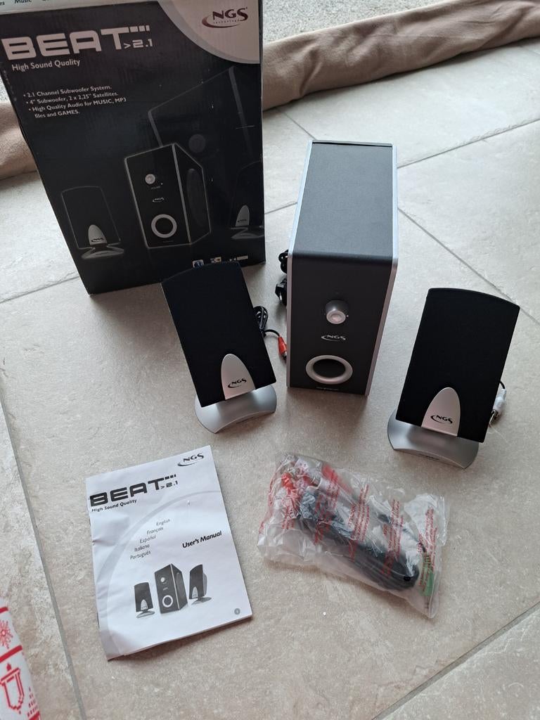 NGS boxhigh sound quality - muziekbox - geluidbox, Computers en Software, Pc speakers, Ophalen of Verzenden