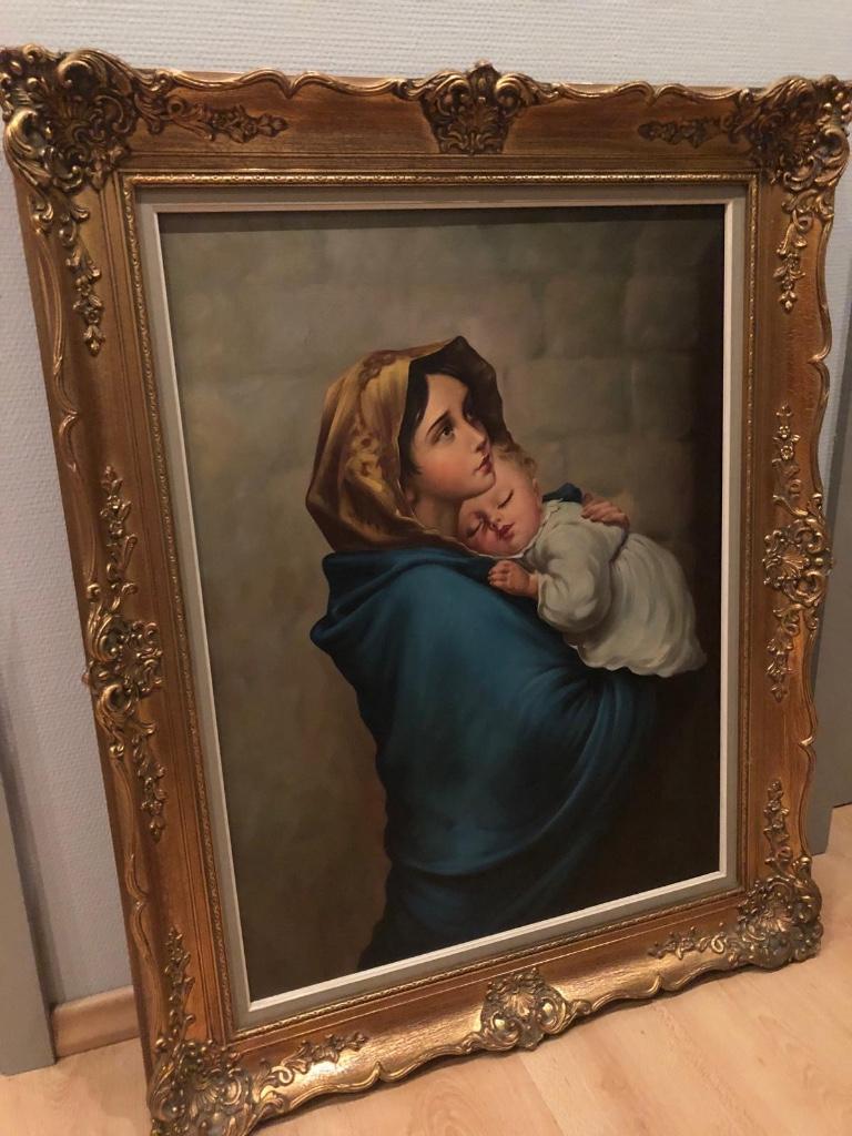 Peinture de Naert : la madonnina d'après Roberto Ferruzzi, Antiquités & Art, Enlèvement