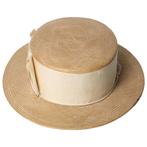 Antieke Franse strohoed (canotier) – ca. 1900–1920, Ophalen of Verzenden