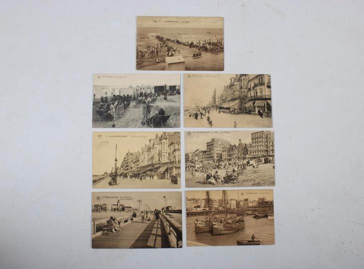 7 postkaarten van Blankenberge, 1911-'37, Verzamelen, Postkaarten | België, Gelopen, West-Vlaanderen, Voor 1920, Ophalen of Verzenden