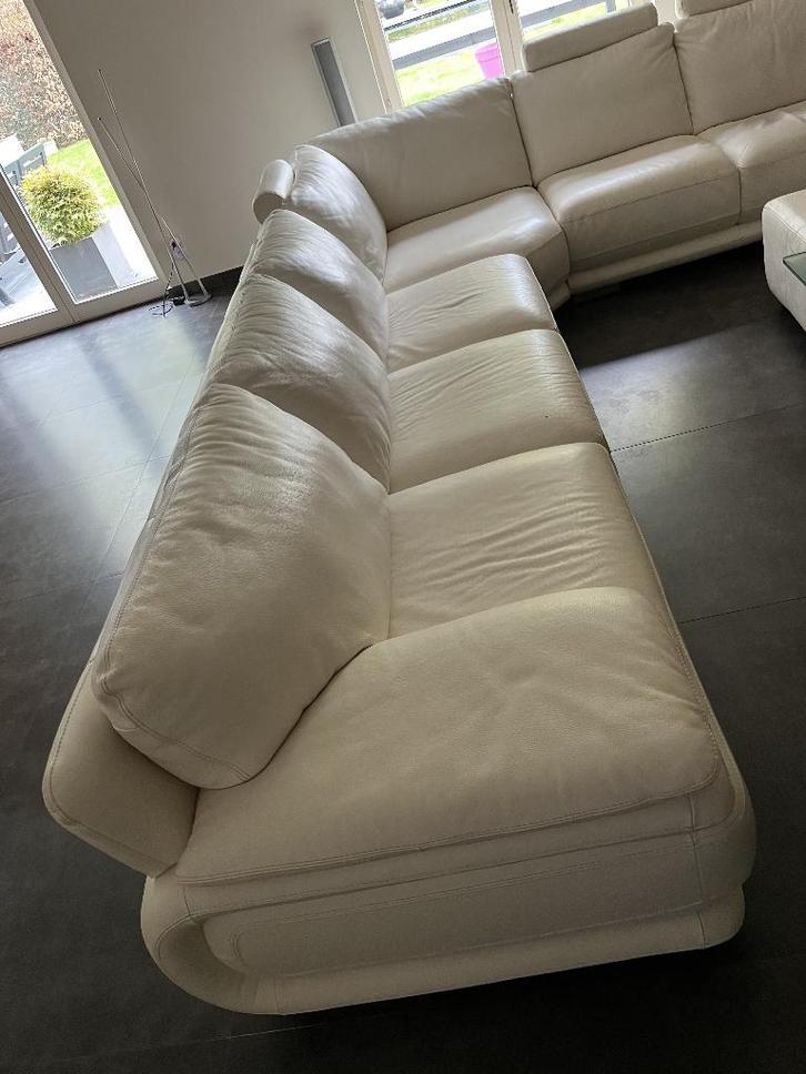 canapé d'angle en cuir, Maison & Meubles, Canapés | Coins salons complets, Comme neuf, Cuir, Enlèvement