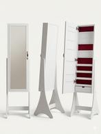 Witte Sieradenkast met Passpiegel Veel Opbergruimte, Huis en Inrichting, Ophalen, Gebruikt