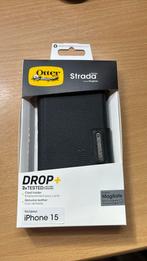 Iphone 15 zwart hoesje echt leer - otterbox strada case, Ophalen of Verzenden, Nieuw, Overige modellen, Hoesje of Tasje