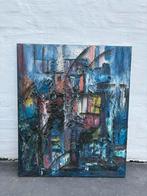 Abstract schilderij impasto techniek, Ophalen