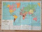 Antieke Wereldkaart 1939, Antiek en Kunst, Antiek | Schoolplaten, Ophalen of Verzenden, Aardrijkskunde