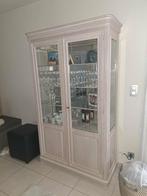 Vitrinekast eik cerisé, Ophalen, 100 tot 150 cm, Eik Cerisé, Eikenhout