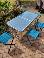 Handige kampeertafel met 4 bijhorende krukjes van Decathlon!, Enlèvement