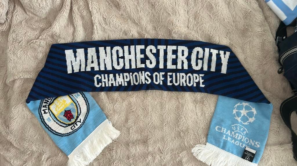 MCFC Champions League sjaal, Ophalen of Verzenden, Zo goed als nieuw