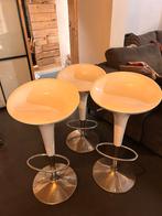 3 bar stoelen, Huis en Inrichting, Barkrukken, 3 krukken, Ophalen, Gebruikt, Hout