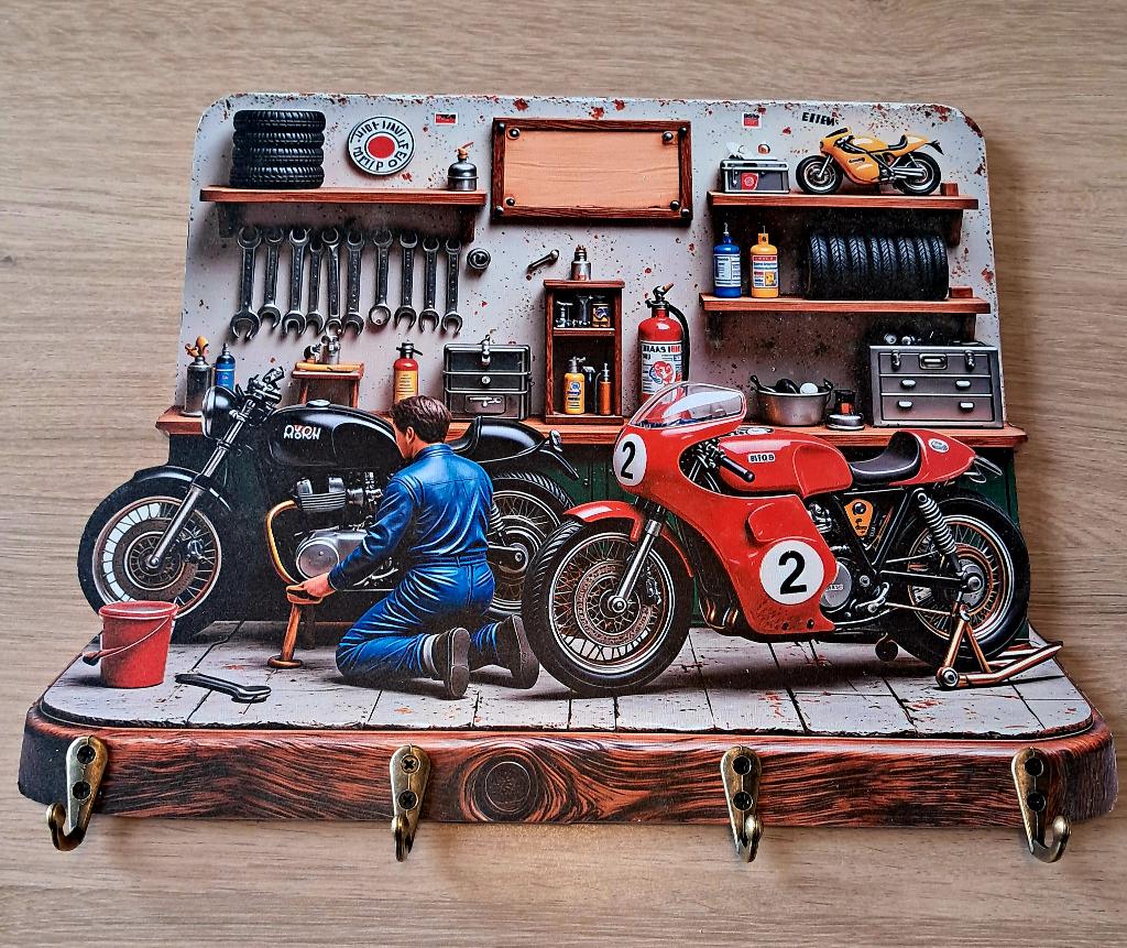 Retro motoren sleutelhanger., Ophalen of Verzenden, Nieuw, Transport