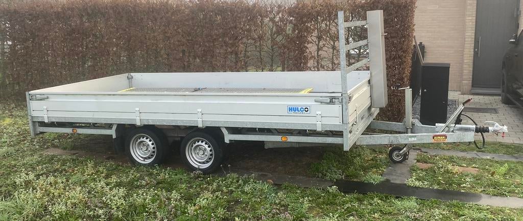 Geremde plateau aanhangwagen Hulco medax 2, Auto diversen, Aanhangers en Bagagewagens, Ophalen, Zo goed als nieuw