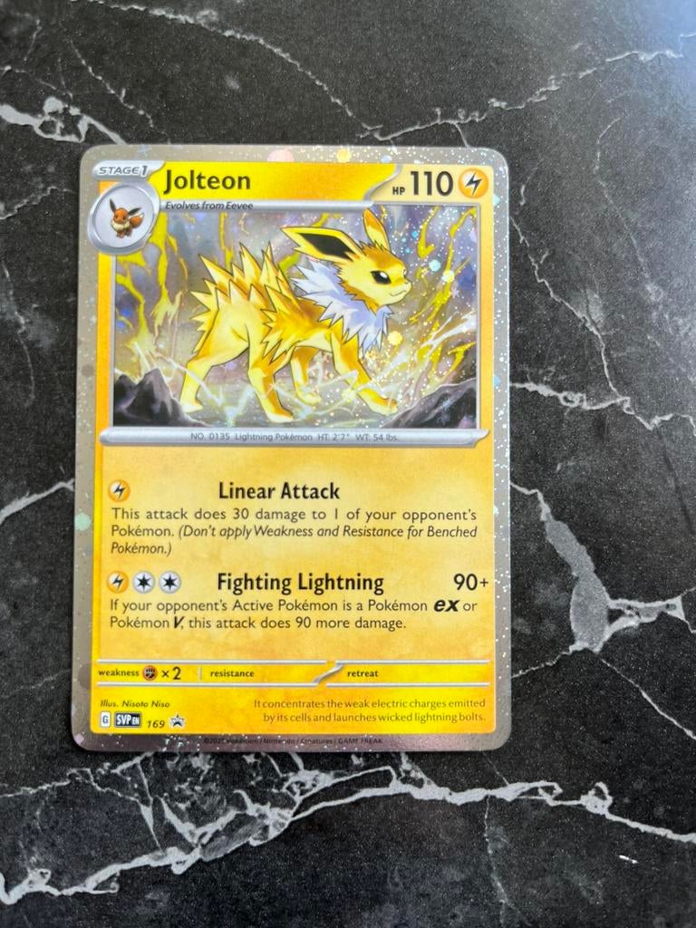 Jolteon Black Star Promo 169 Prismatic Evolutions, Ophalen of Verzenden, Zo goed als nieuw