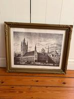 Cadre avec halles aux draps d'Ypres, Antiquités & Art, Enlèvement ou Envoi