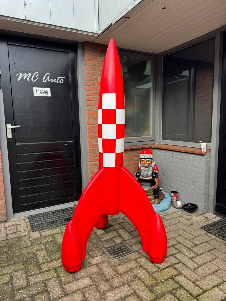 Grote Kuifje Raket beeld XL, Verzamelen, Ophalen, Gebruikt, Fantasy