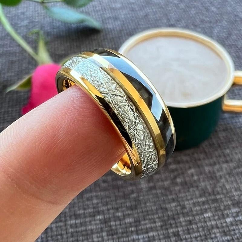 Trouwringen wolfraam 18 karaat verguld - Joey, Bijoux, Sacs & Beauté, Bagues, Neuf, Femme ou Homme, Or, Autres matériaux