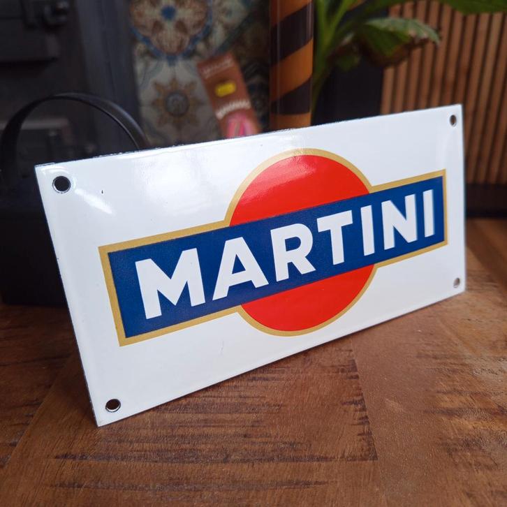 Plaque d'Affichage MARTINI Émail Vintage Italie Années 70's, Collections, Marques & Objets publicitaires, Utilisé, Panneau publicitaire