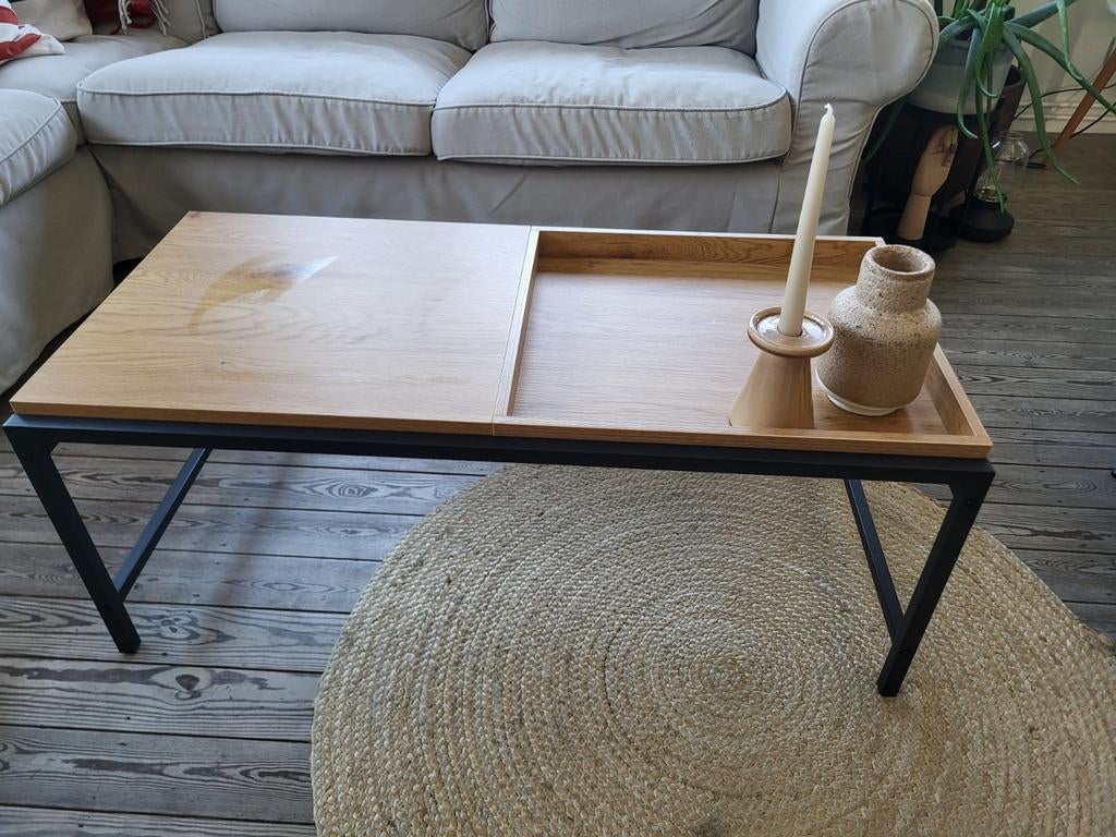 Salontafel van Jysk 100x50, Huis en Inrichting, Tafels | Salontafels, Ophalen, Minder dan 50 cm, 50 tot 100 cm, Vierkant