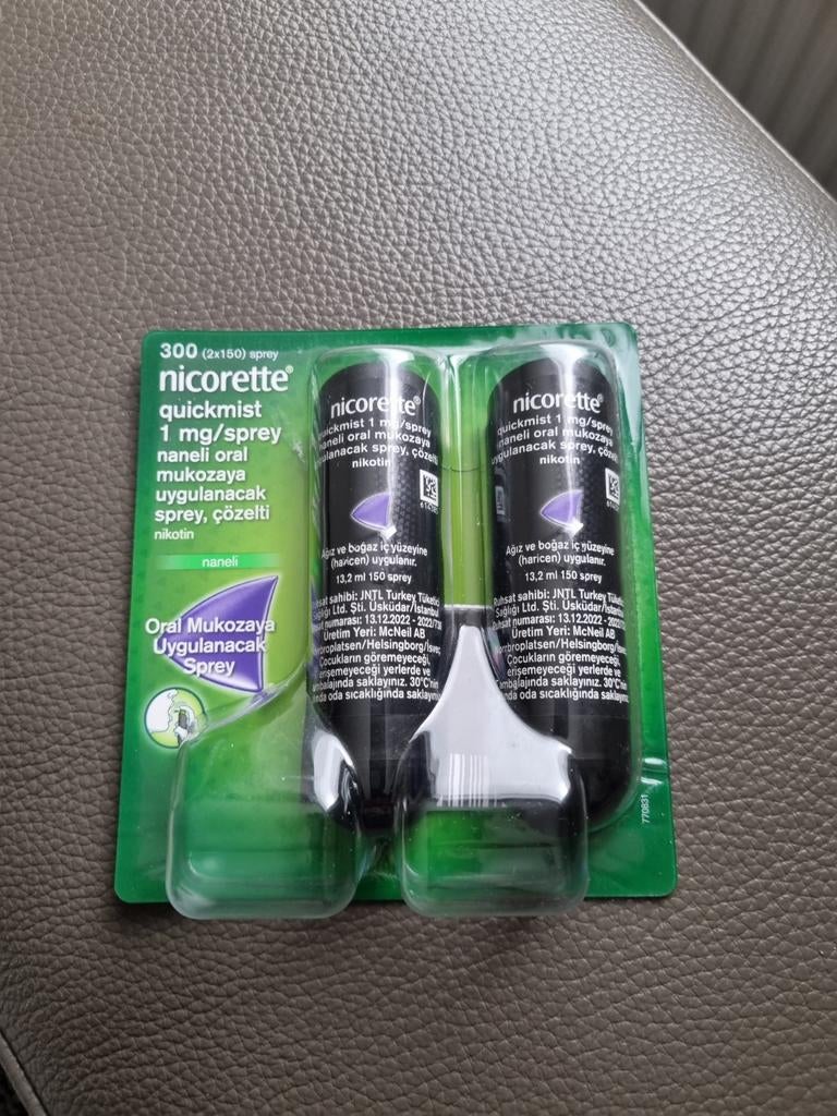 Nicorette spray om te stoppen met roken, Ophalen