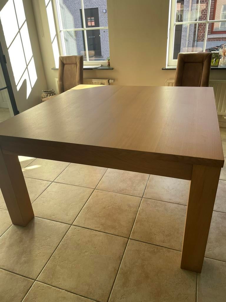 Vierkante tafel 8 personen, Maison & Meubles, Enlèvement, Comme neuf