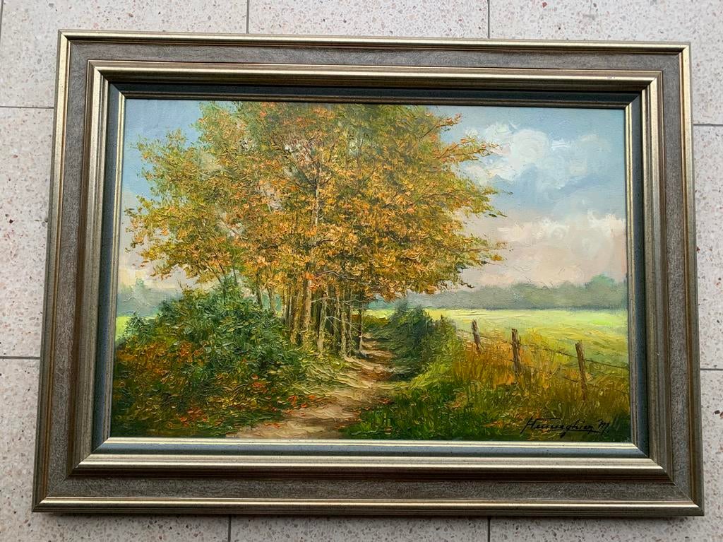 Schilderij Marcel Henneghien, Ophalen