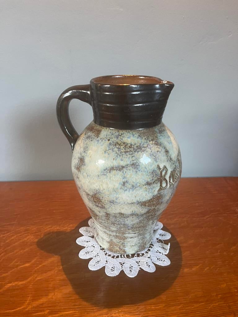 Antieke aardewerk kruik/vintage earthware jug, Ophalen of Verzenden