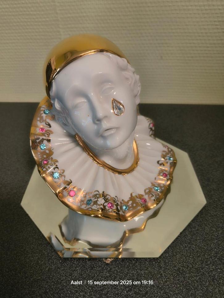 Limoges Swarovski Pierrot, Verzamelen, Swarovski, Zo goed als nieuw, Ophalen