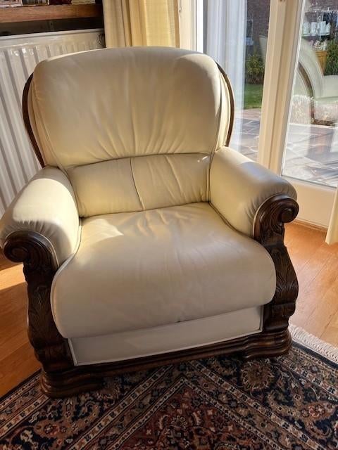 Fauteuil 2 pièces, Enlèvement, Utilisé, Bois, Antiek