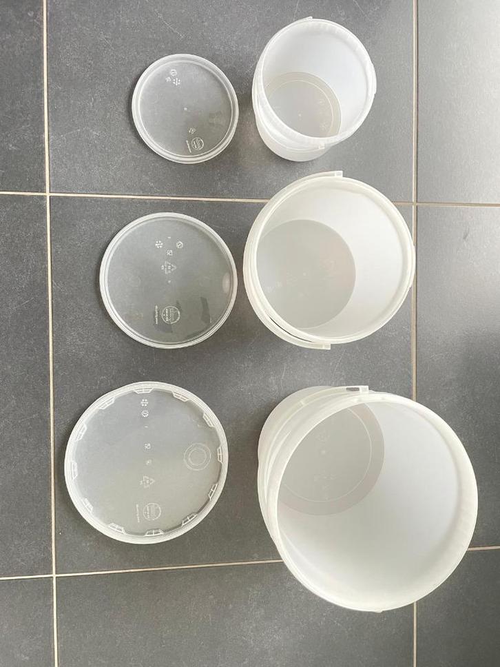 Emmers 5,7 ISO liter handgreep & deksel per palet merk Groku, Huis en Inrichting, Emmers, Nieuw, Kunststof, Met deksel, Met handgreep