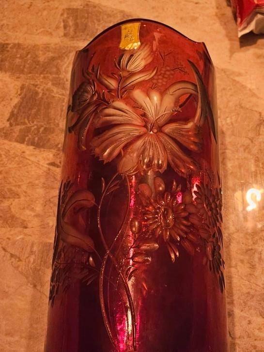 Meissen kristallen vaas gehandtekend, Antiek en Kunst, Antiek | Glaswerk en Kristal, Ophalen of Verzenden