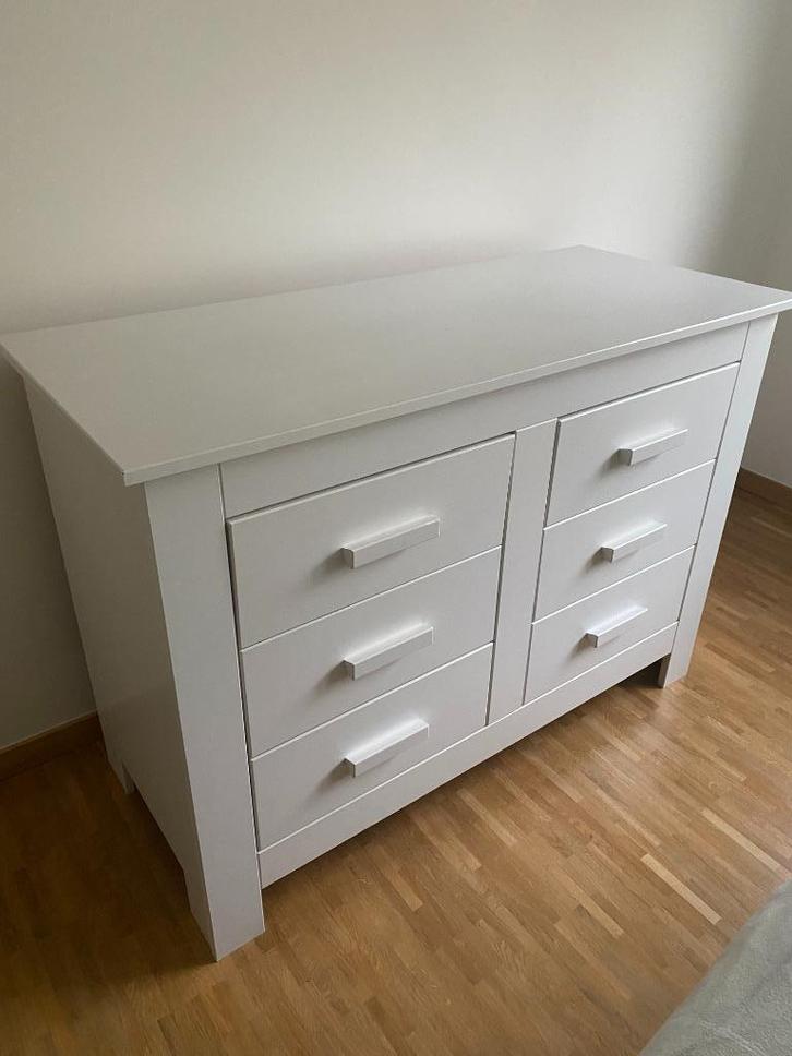 Dressoir wit (merk Bopita), Huis en Inrichting, Kasten | Dressoirs, Zo goed als nieuw, 100 tot 150 cm, 50 tot 75 cm, Met lade(s)