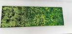 Jardin vert. Peinture acrylique sur toile. 40 cm X 120 cm., Antiquités & Art, Enlèvement