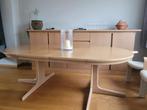 Vintage verlengbare eettafel, Huis en Inrichting, Tafels | Eettafels, Ophalen of Verzenden, Zo goed als nieuw, Rond