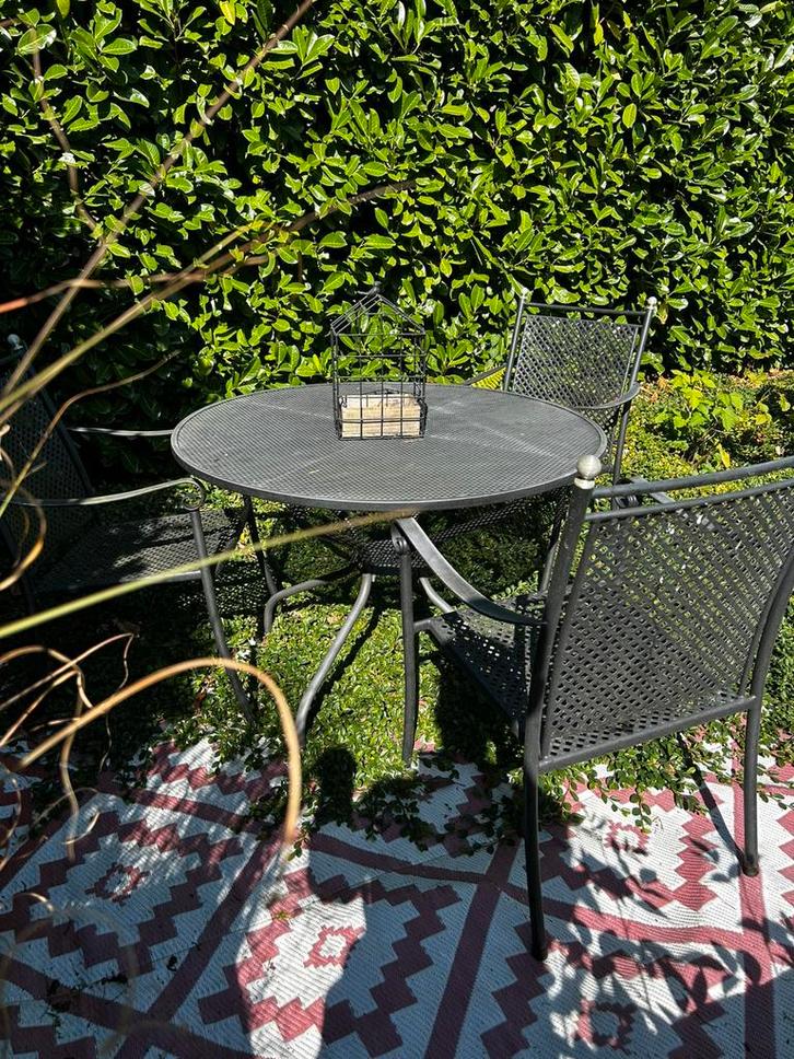 Table de jardin extérieur, diamètre 105 cm, Tuin en Terras, Tuintafels, Gebruikt, Rond, Ophalen