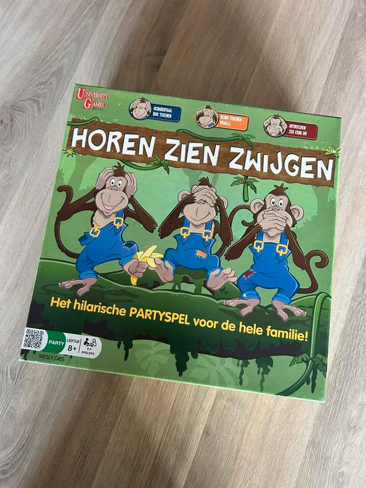 Horen, zien, zwijgen, Hobby en Vrije tijd, Gezelschapsspellen | Kaartspellen, Zo goed als nieuw, Drie of vier spelers, Ophalen of Verzenden