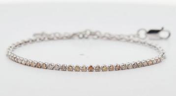 **Prachtige 14K Witgouden Armband met 30 Diamanten - 0.48ct  beschikbaar voor biedingen