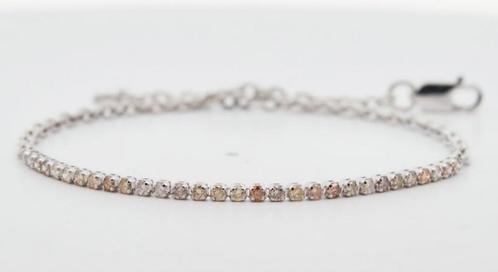 **Prachtige 14K Witgouden Armband met 30 Diamanten - 0.48ct, Handtassen en Accessoires, Armbanden, Nieuw, Ophalen of Verzenden
