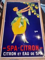 Groot emaille bord Spa Citron