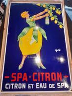 Groot emaille bord Spa Citron, Nieuw, Reclamebord, Ophalen