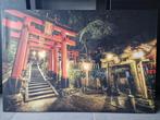 Grote afbeelding op canvas met Japanse tempeldecoratie, Ophalen