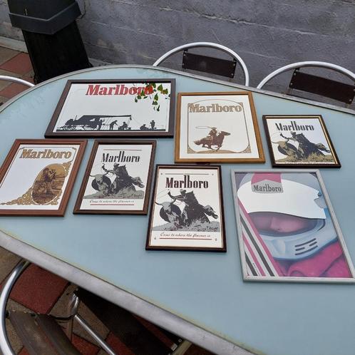 LOT MARLBORO SPIEGELRECLAME SIGARET COWBOY RACING VGC, Verzamelen, Merken en Reclamevoorwerpen, Gebruikt, Overige typen, Ophalen of Verzenden